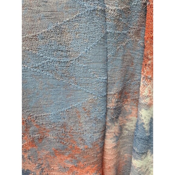 Ali Miles Women's Open Front Cardigan Sweater Size XL Watercolor Artsy Preppy - Picture 5 of 10